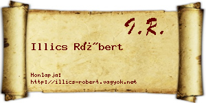 Illics Róbert névjegykártya